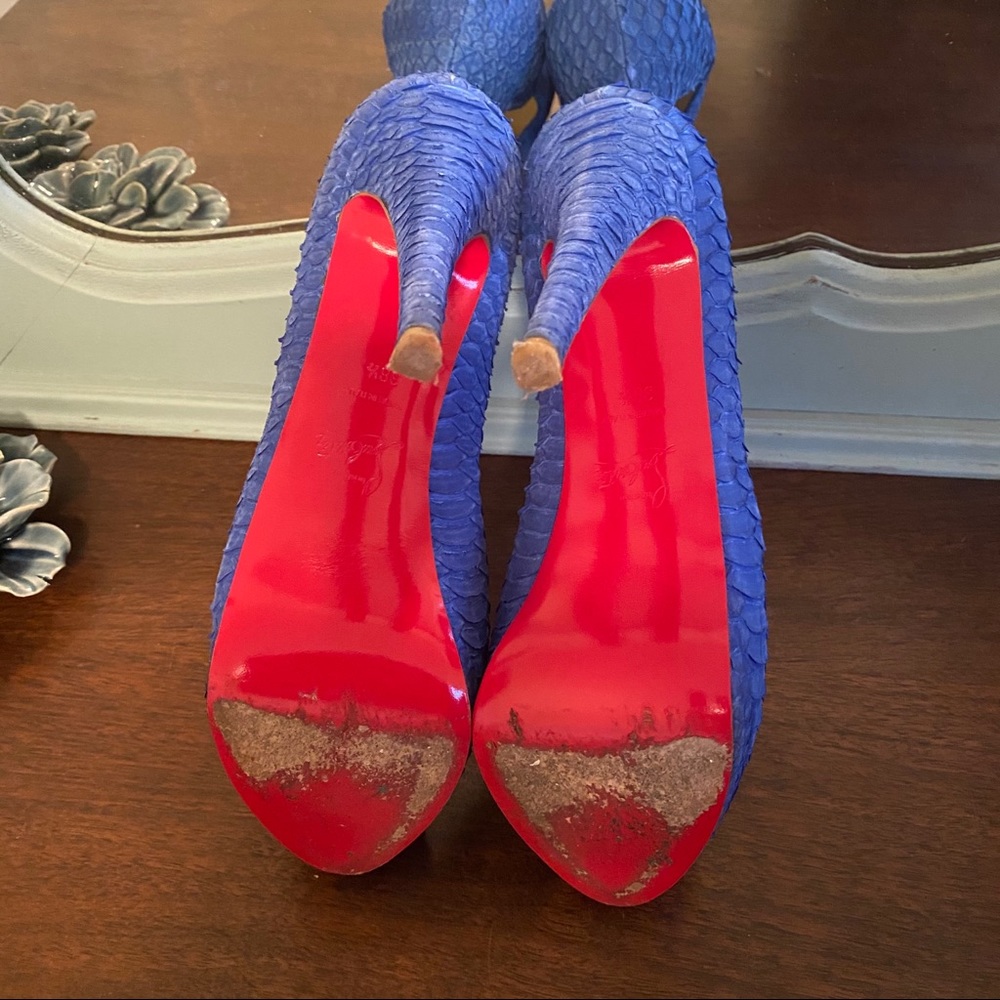 Louboutin python lady peep size 38 1/2 - Picture 5 of 6